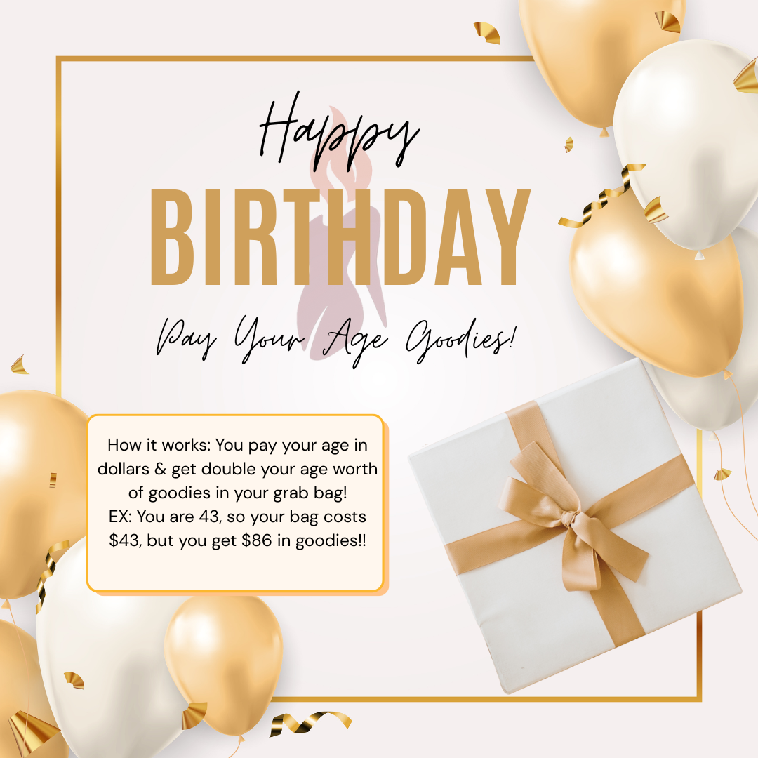 Pay Your Age BDAY Goodies